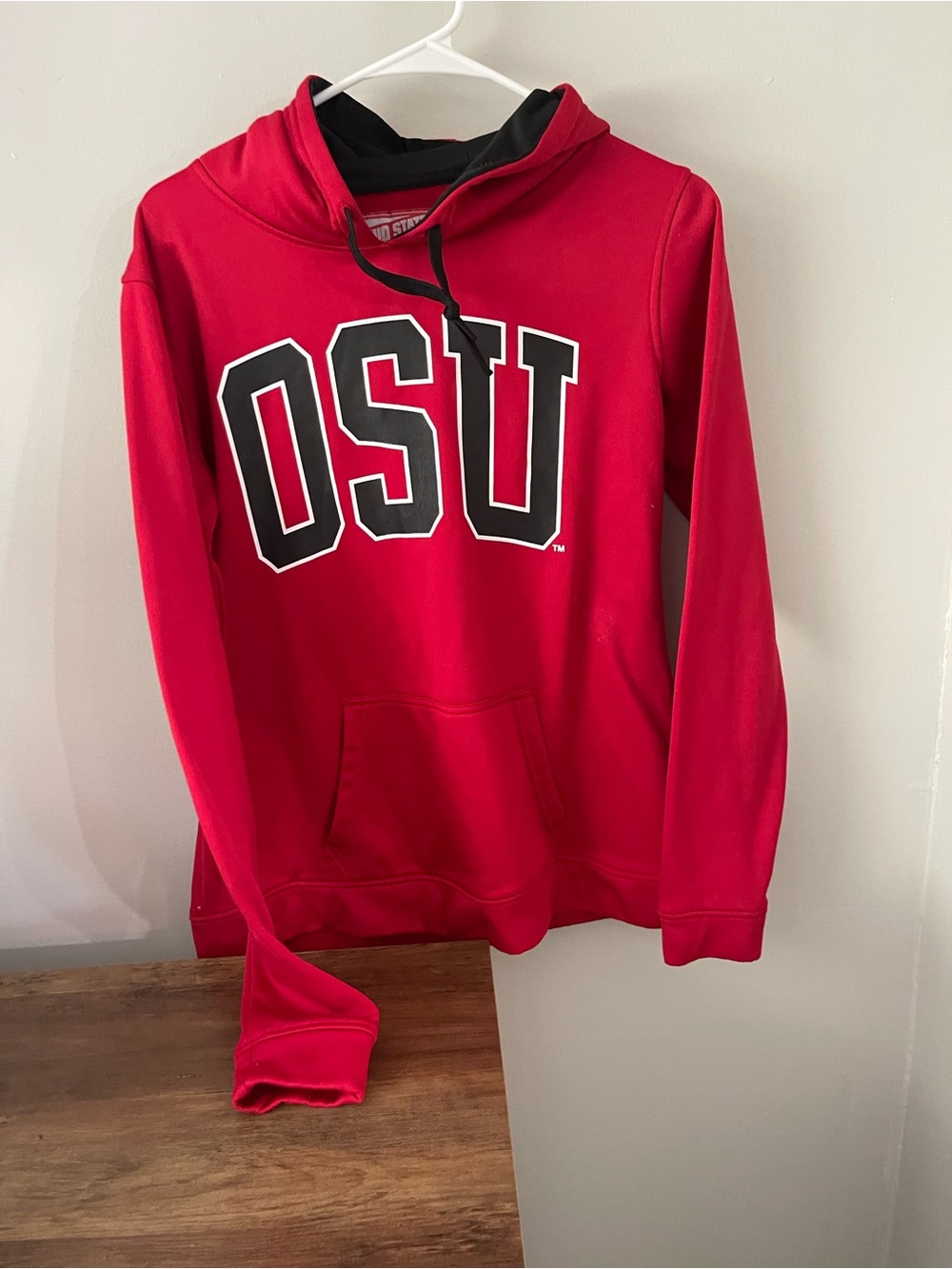 YOUTH OSU Red Hooded Pullover Sweatshirt